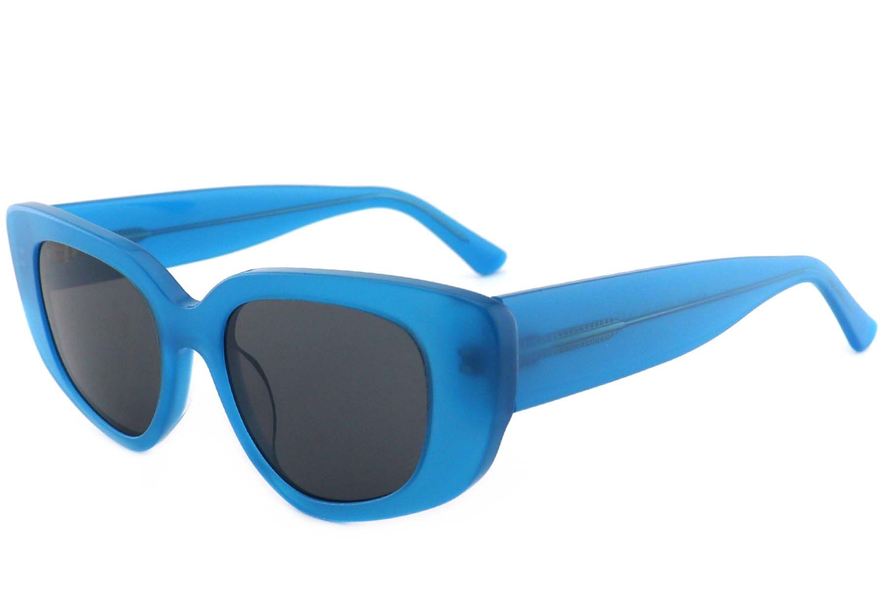 Lunettes de soleil papillon en acétate bleu #BS2012-4131