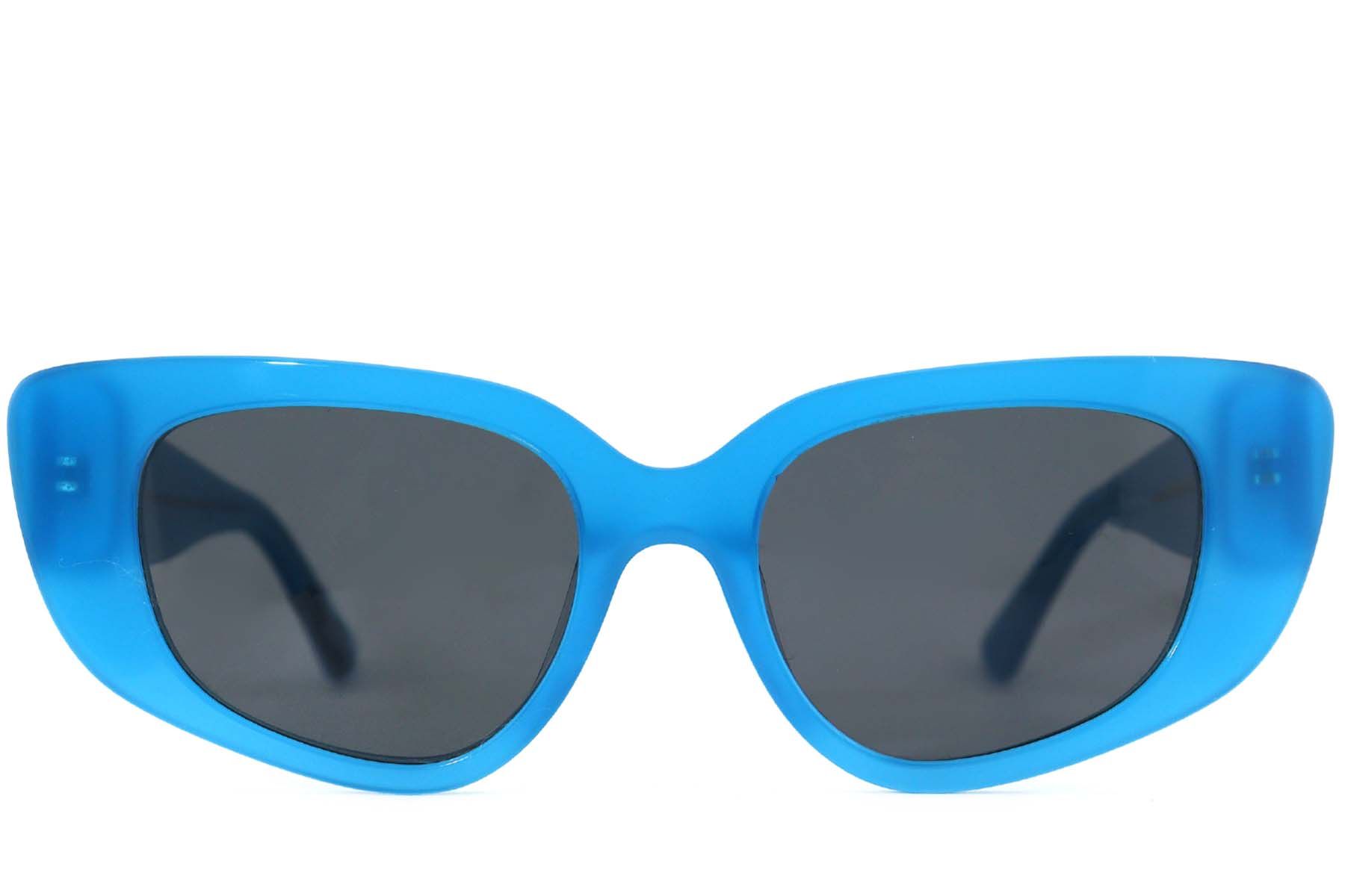 Lunettes de soleil papillon en acétate bleu #BS2012-4131