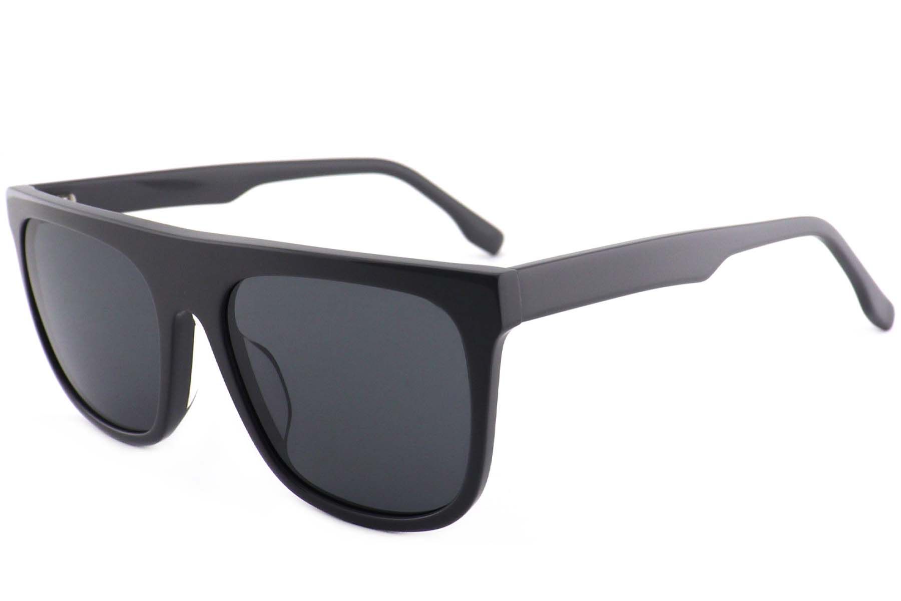 Aviator zonnebril van grijs acetaat #BS2012-4138
