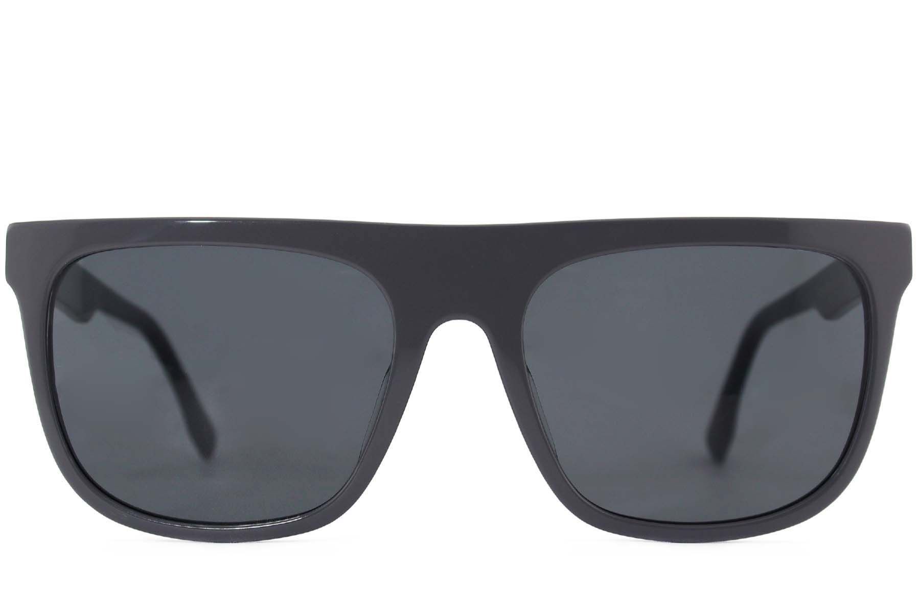 Graue Aviator-Sonnenbrille aus Acetat #BS2012-4138
