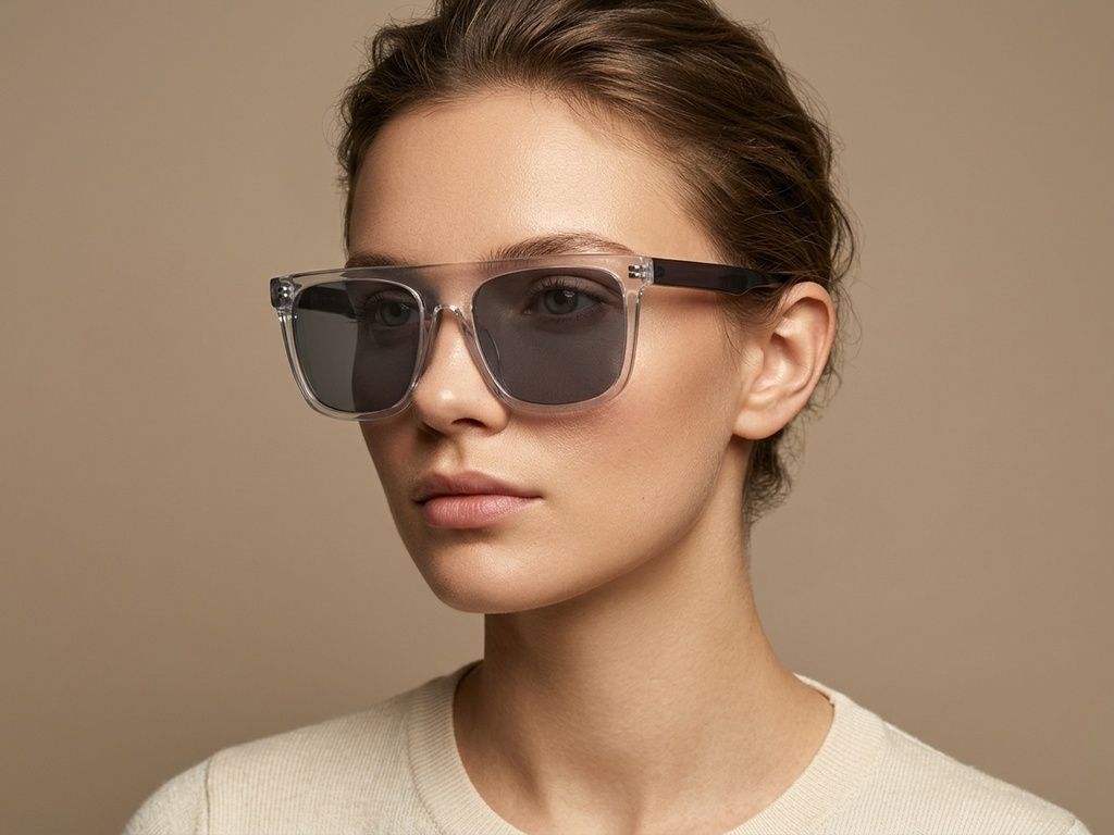 Aviator Transparent Acetate Sunglasses #BS2012-4140