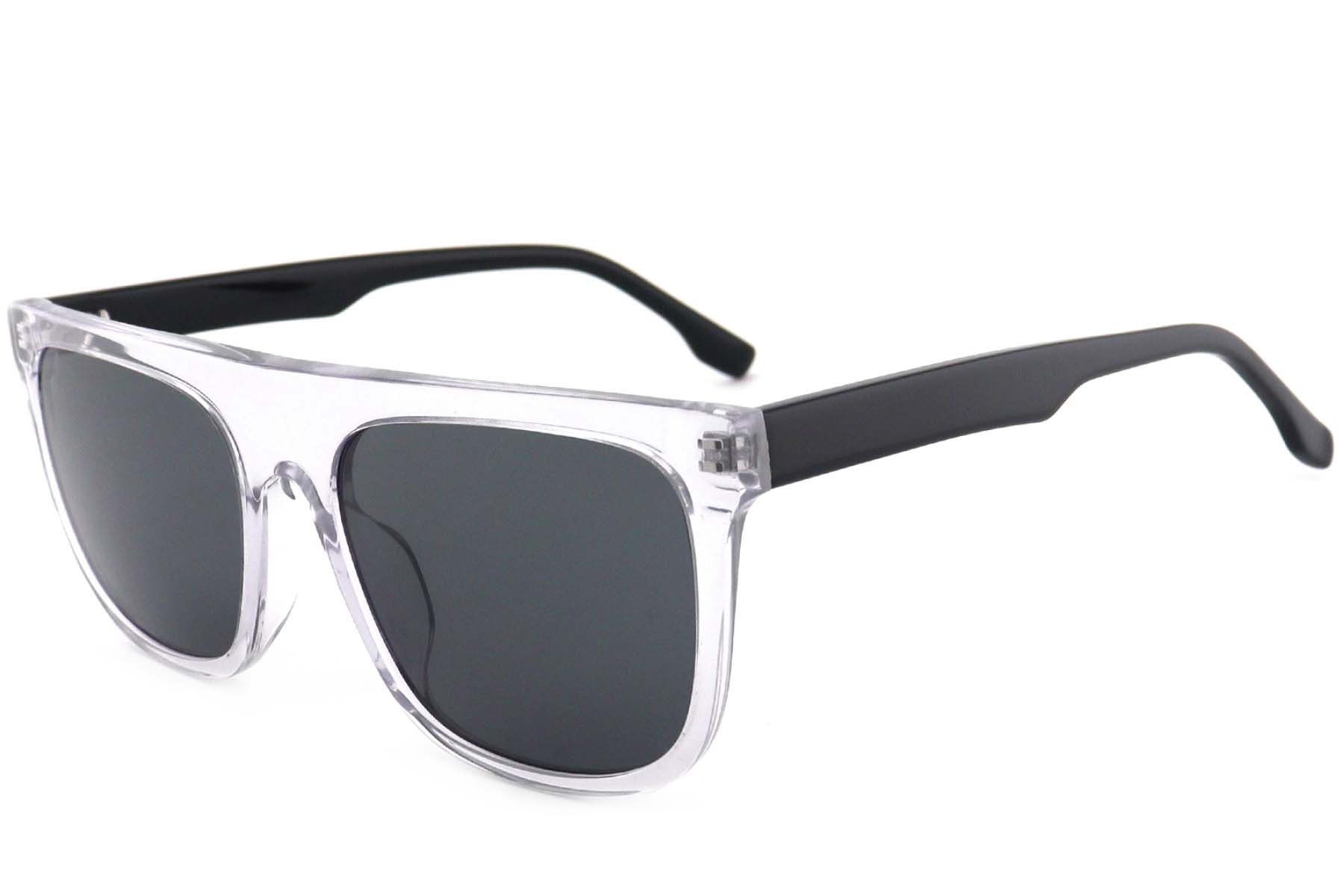 Lunettes de soleil aviateur en acétate transparent #BS2012-4140