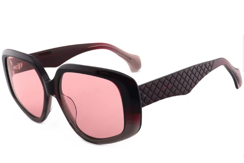 Lunettes de soleil papillon en acétate rouge #BS2012-4144