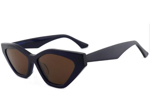 Lunettes de soleil papillon en acétate bleu #BS2012-4152