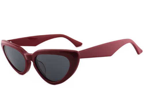 Lunettes de soleil papillon en acétate rouge #BS2012-4157