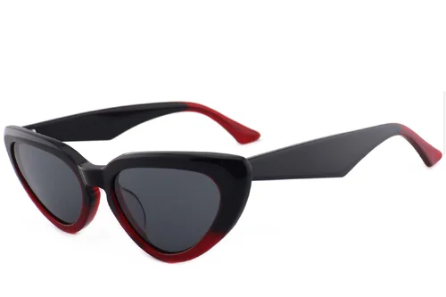 Lunettes de soleil papillon en acétate rouge #BS2012-4158