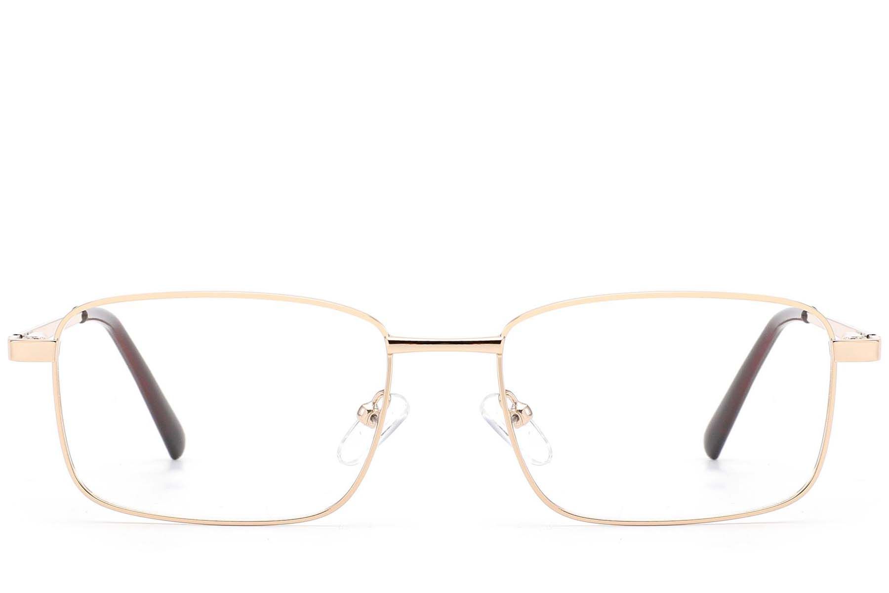 Rectangular Golden Metal Glasses #BS2012-4160