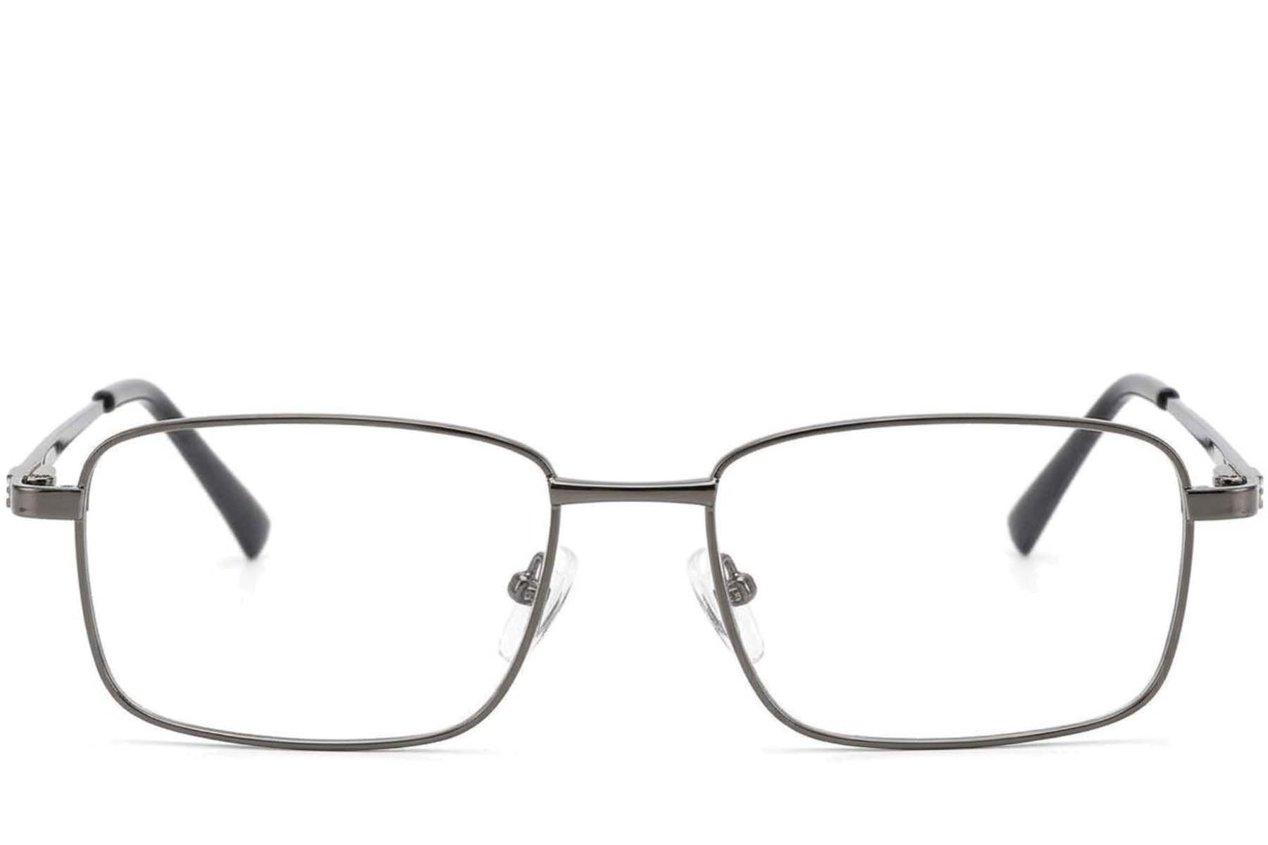 Rectangular Grey Metal Glasses #BS2012-4161