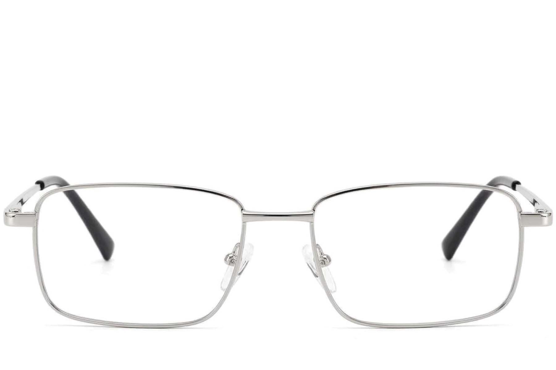Rectangular Silver Metal Glasses #BS2012-4163