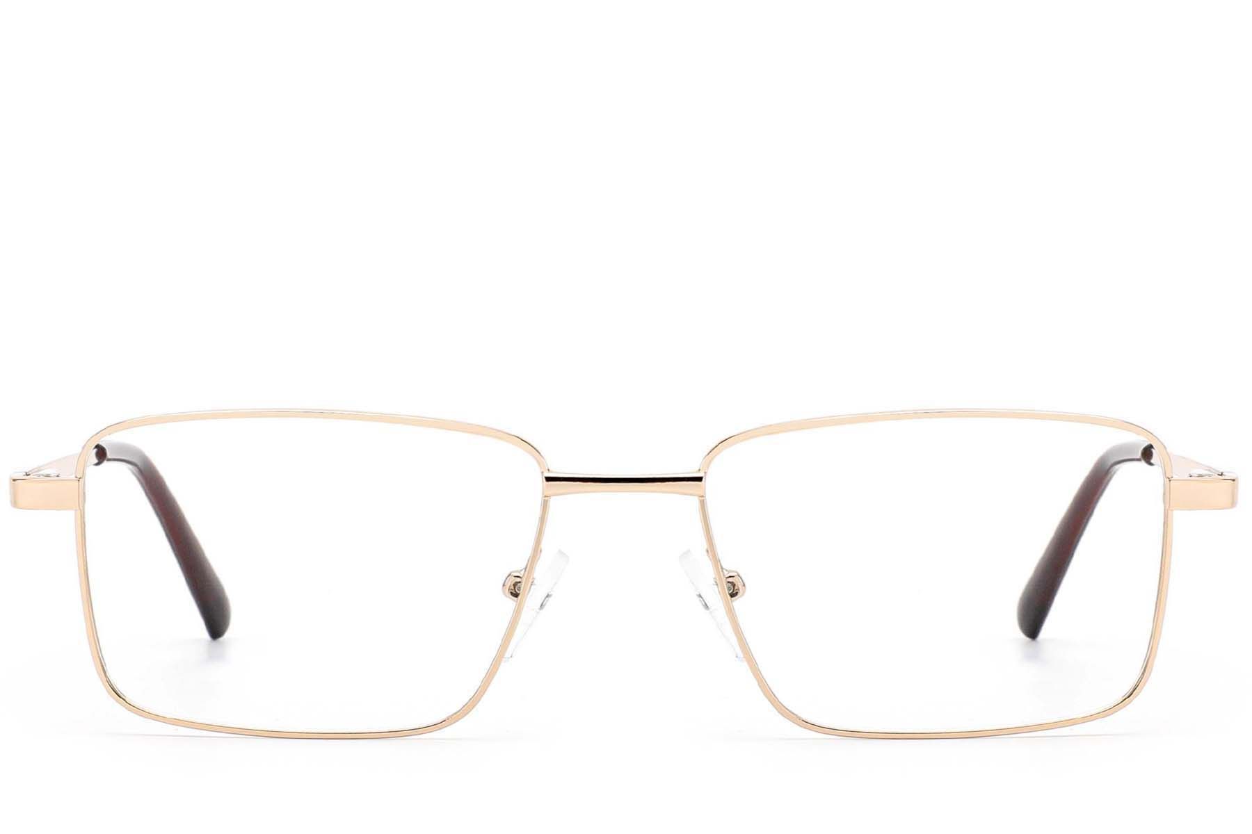 Rectangular Golden Metal Glasses #BS2012-4165