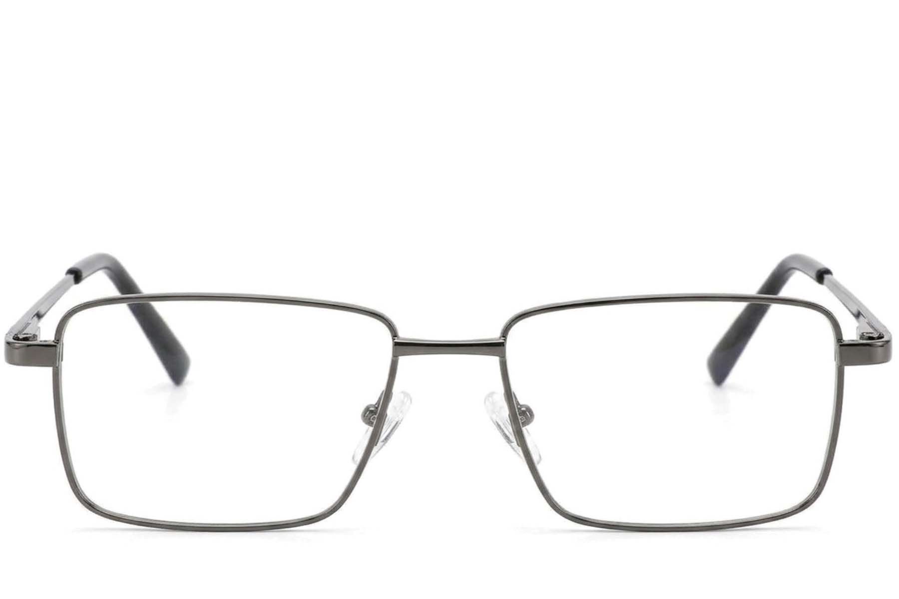 Rectangular Grey Metal Glasses #BS2012-4166