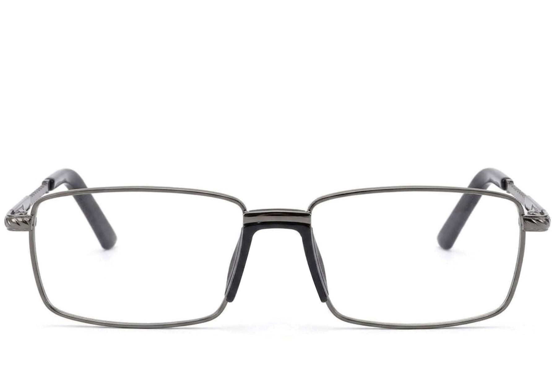 Rectangular Grey Metal Glasses #BS2012-4176