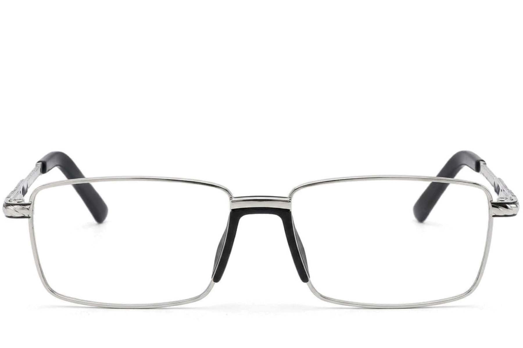 Rectangular Silver Metal Glasses #BS2012-4178