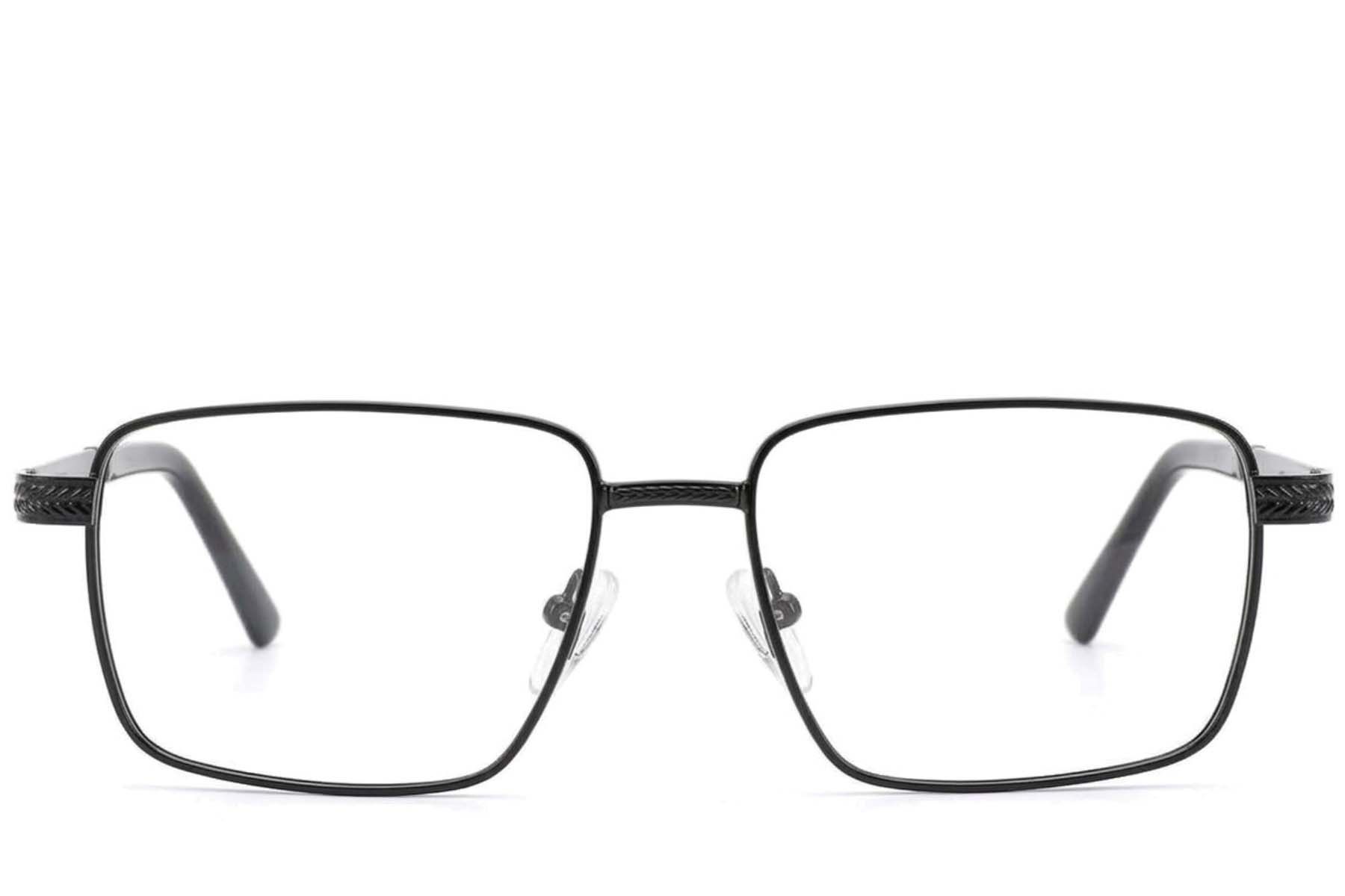 Rectangular Black Metal Glasses #BS2012-4182