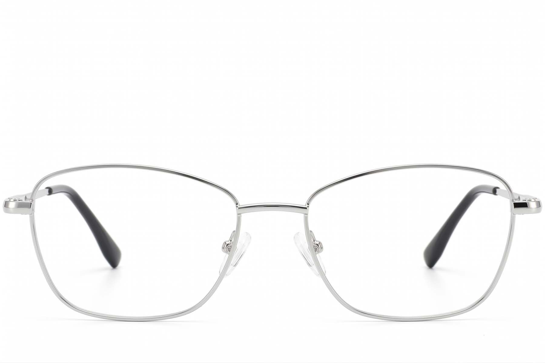 Gafas de metal plateado con forma de mariposa #BS2012-4280