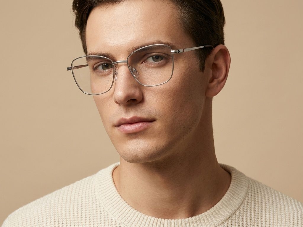 Gafas de metal plateado con forma de mariposa #BS2012-4280