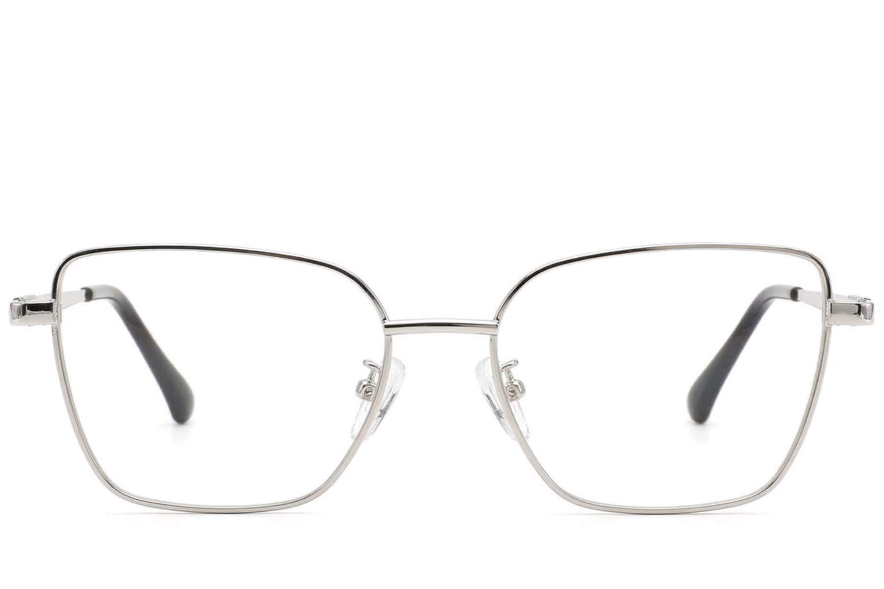 Gafas de metal plateado con forma de mariposa #BS2012-4302