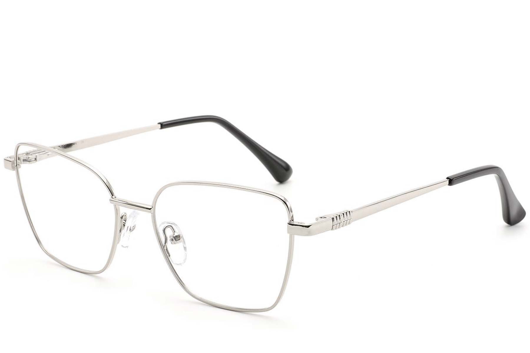 Gafas de metal plateado con forma de mariposa #BS2012-4302