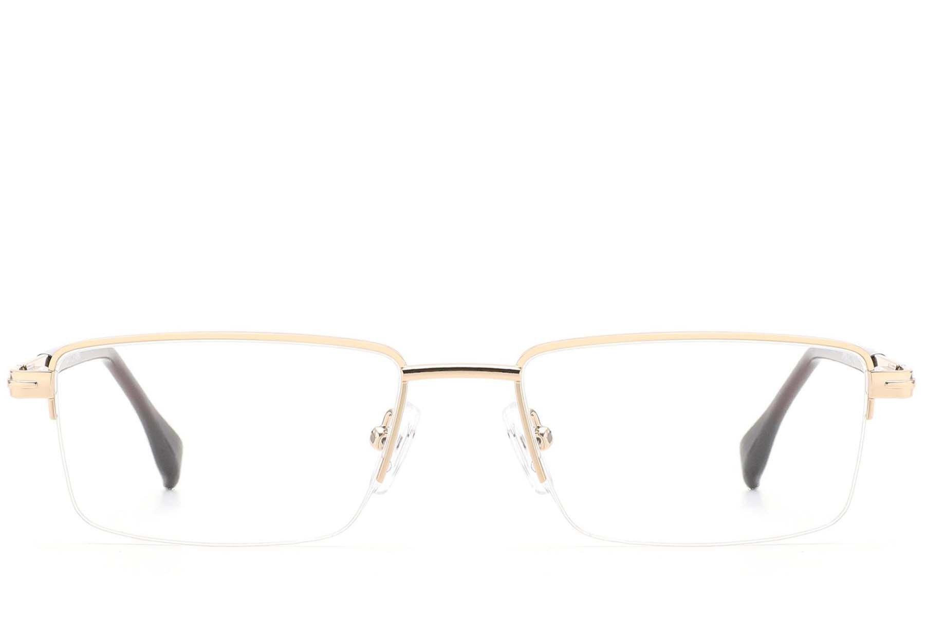 Gafas semi al aire de metal dorado #BS2012-4315
