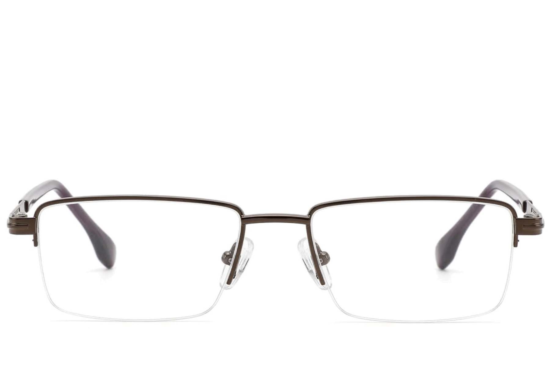 Gafas de metal color cobre con montura semi al aire #BS2012-4319