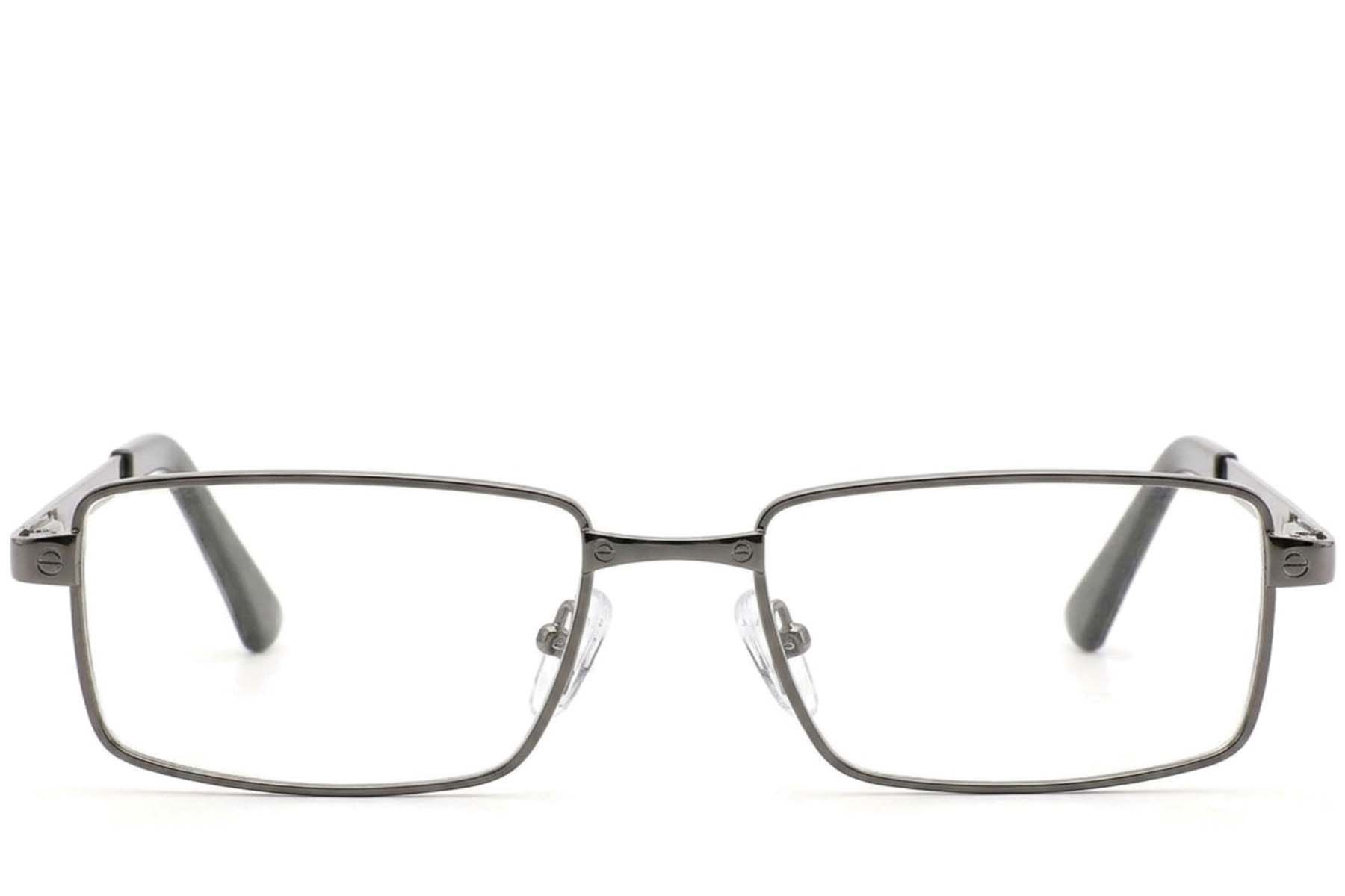 Rechteckige graue Metallbrille #BS2012-4331
