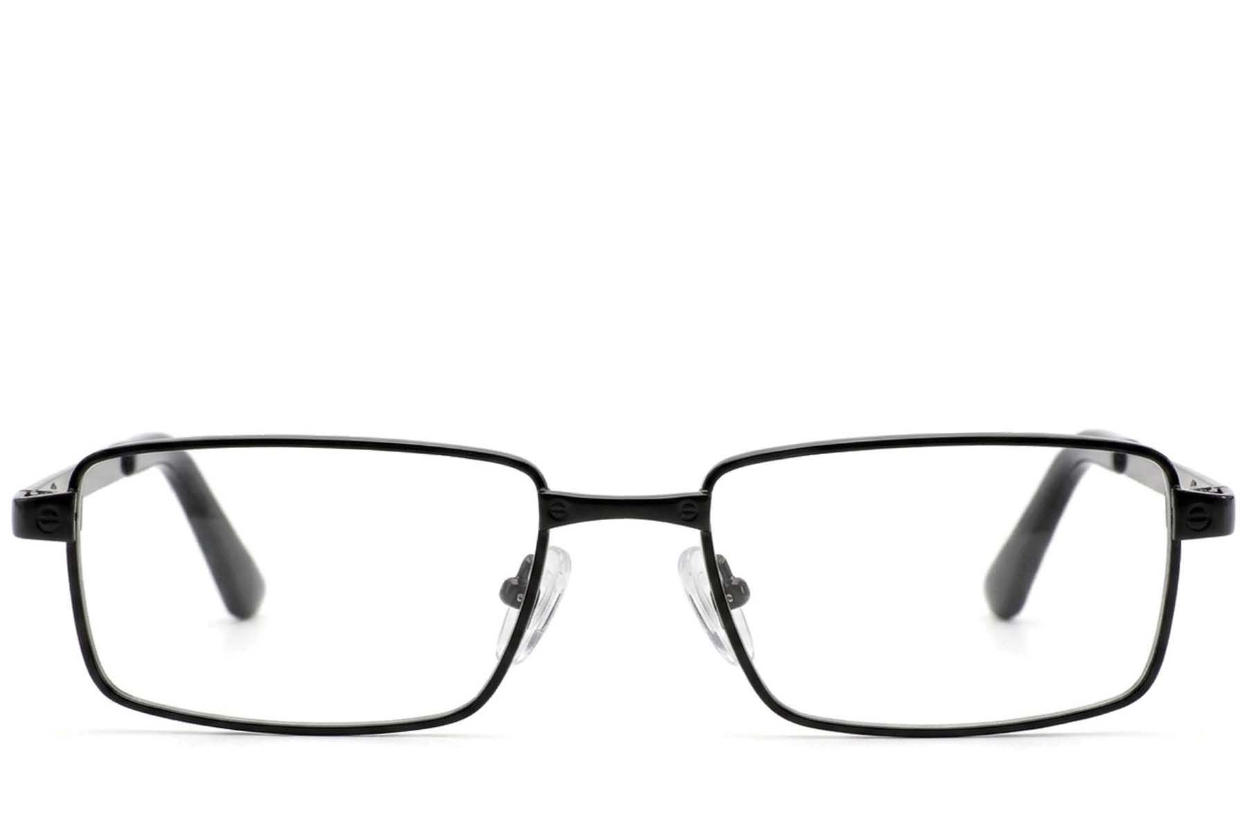 Rechteckige schwarze Metallbrille #BS2012-4332