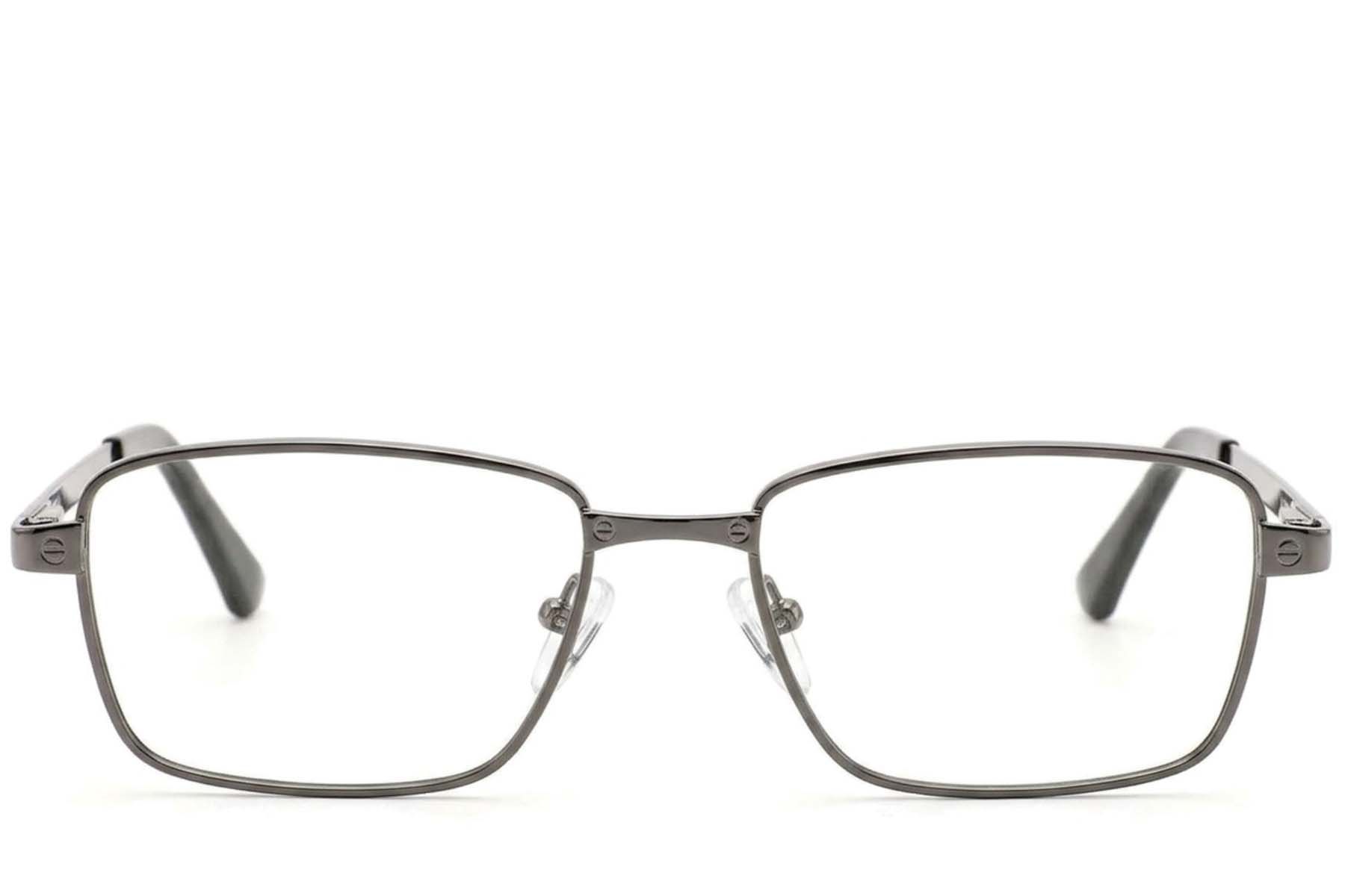 Rechteckige graue Metallbrille #BS2012-4336