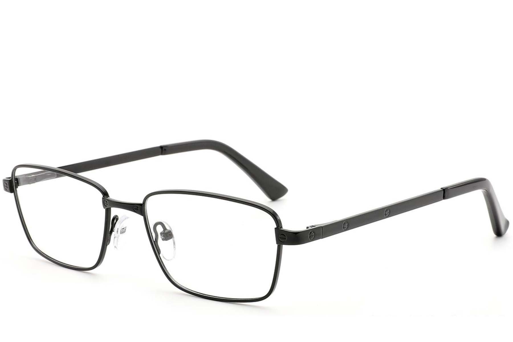 Rechteckige schwarze Metallbrille #BS2012-4337