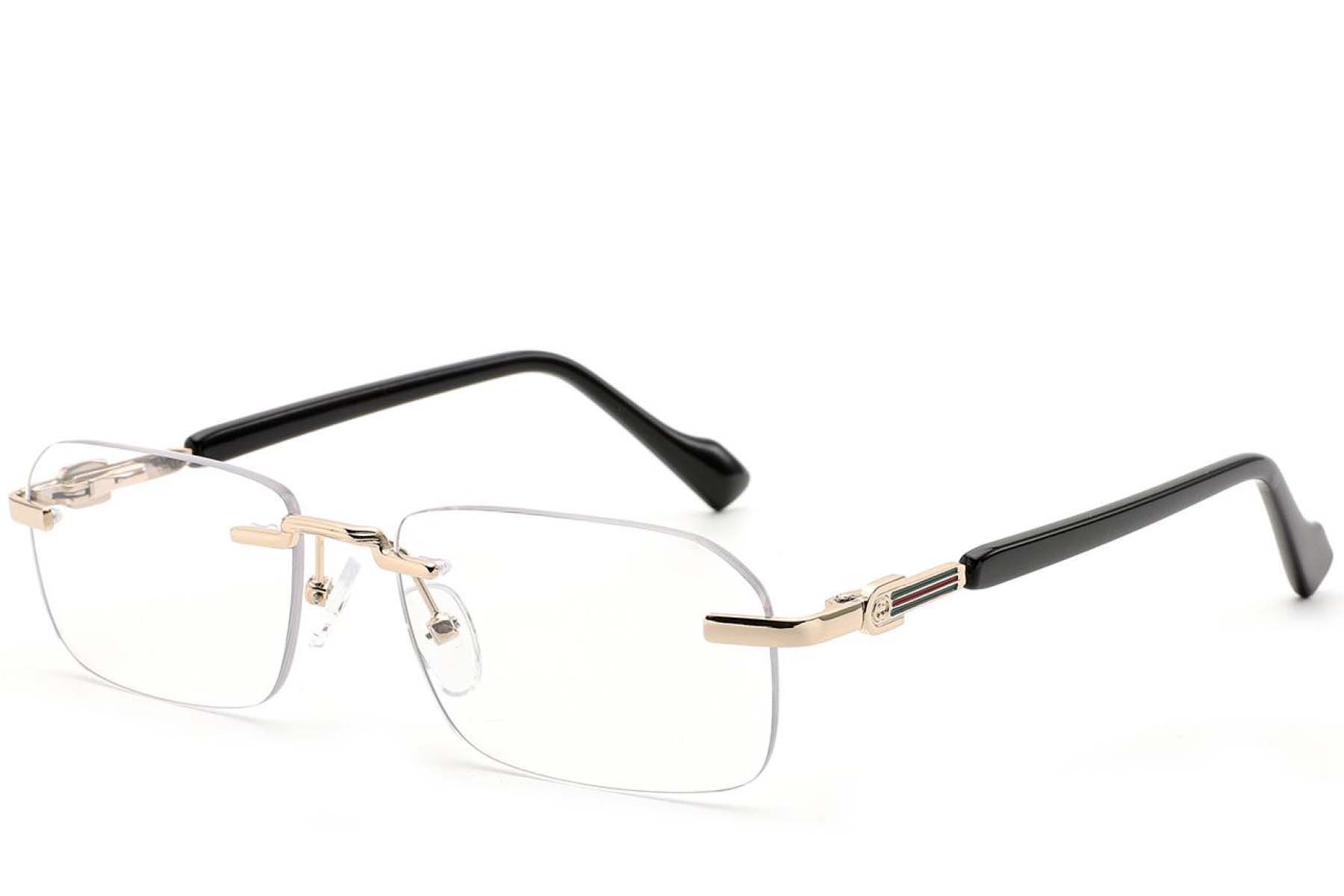 Unsichtbare goldene Metallbrille #BS2012-4340
