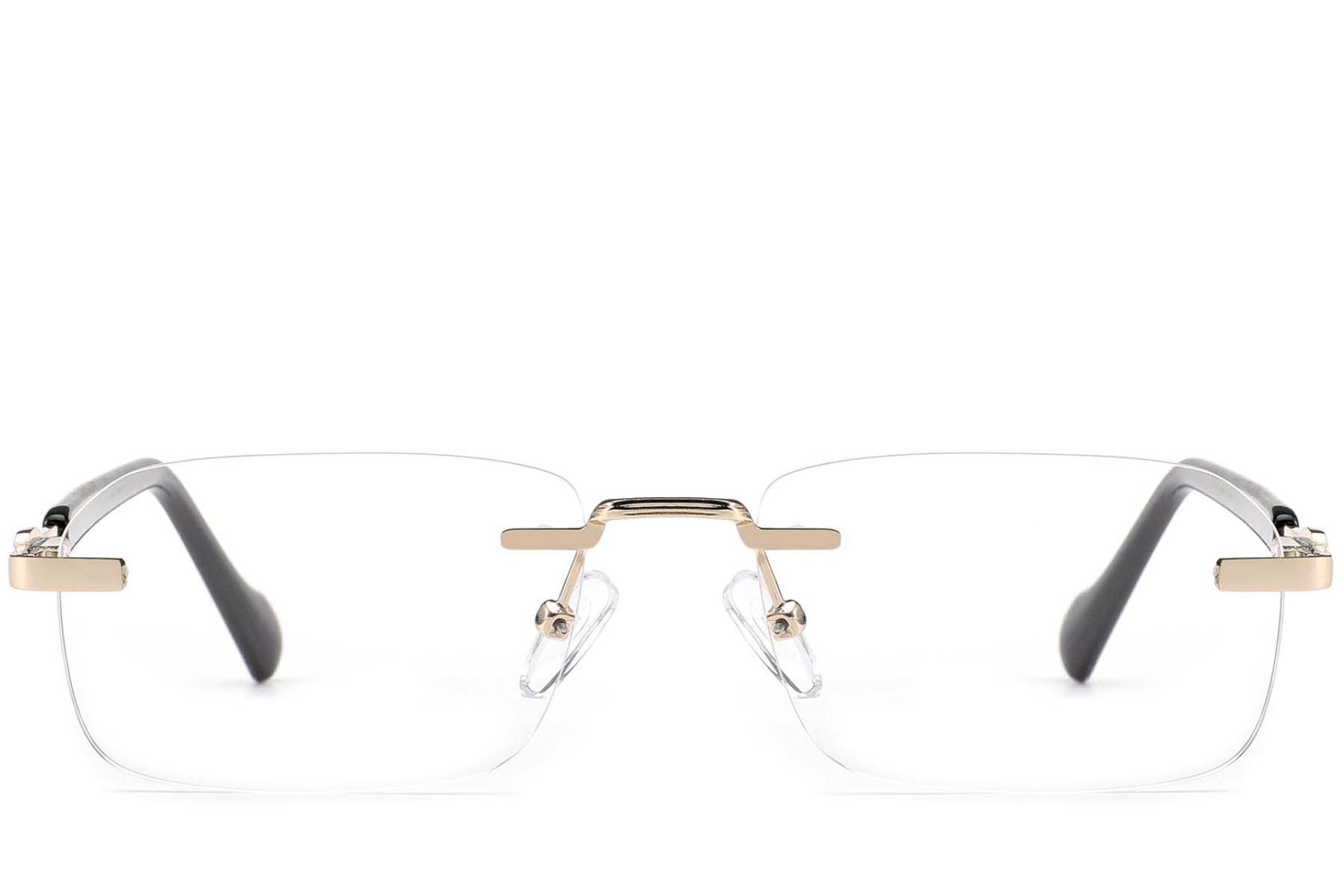 Unsichtbare goldene Metallbrille #BS2012-4340
