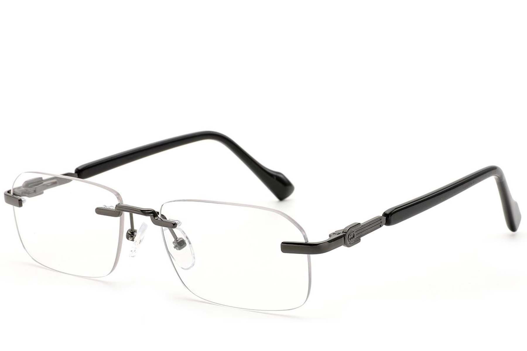 Unsichtbare graue Metallbrille #BS2012-4341