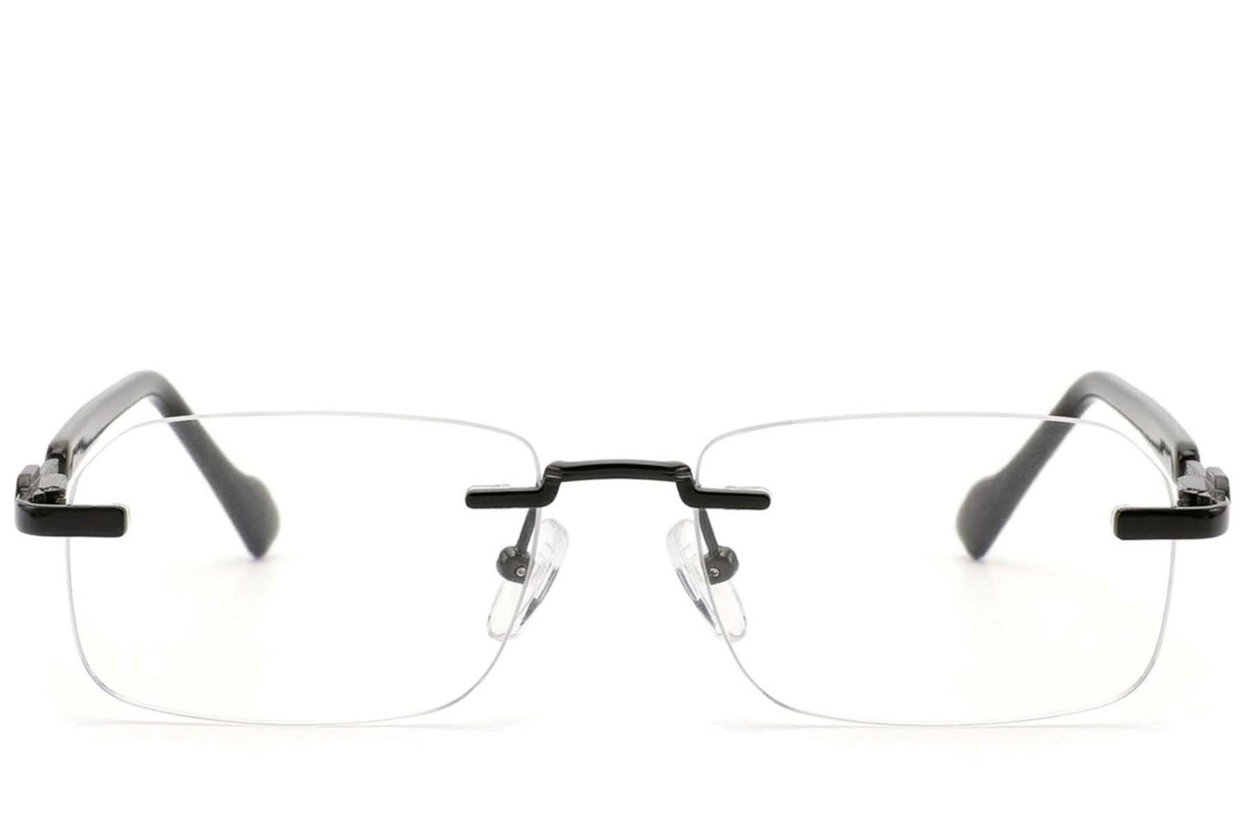 Unsichtbare schwarze Metallbrille #BS2012-4342