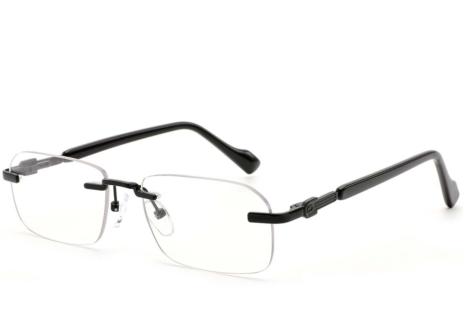 Unsichtbare schwarze Metallbrille #BS2012-4342