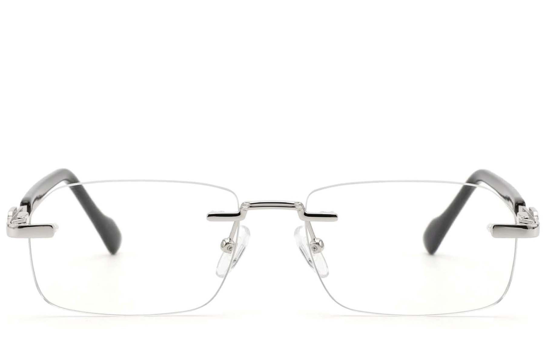 Unsichtbare silberne Metallbrille #BS2012-4343