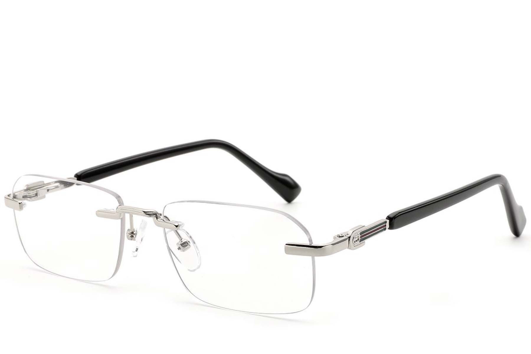 Unsichtbare silberne Metallbrille #BS2012-4343