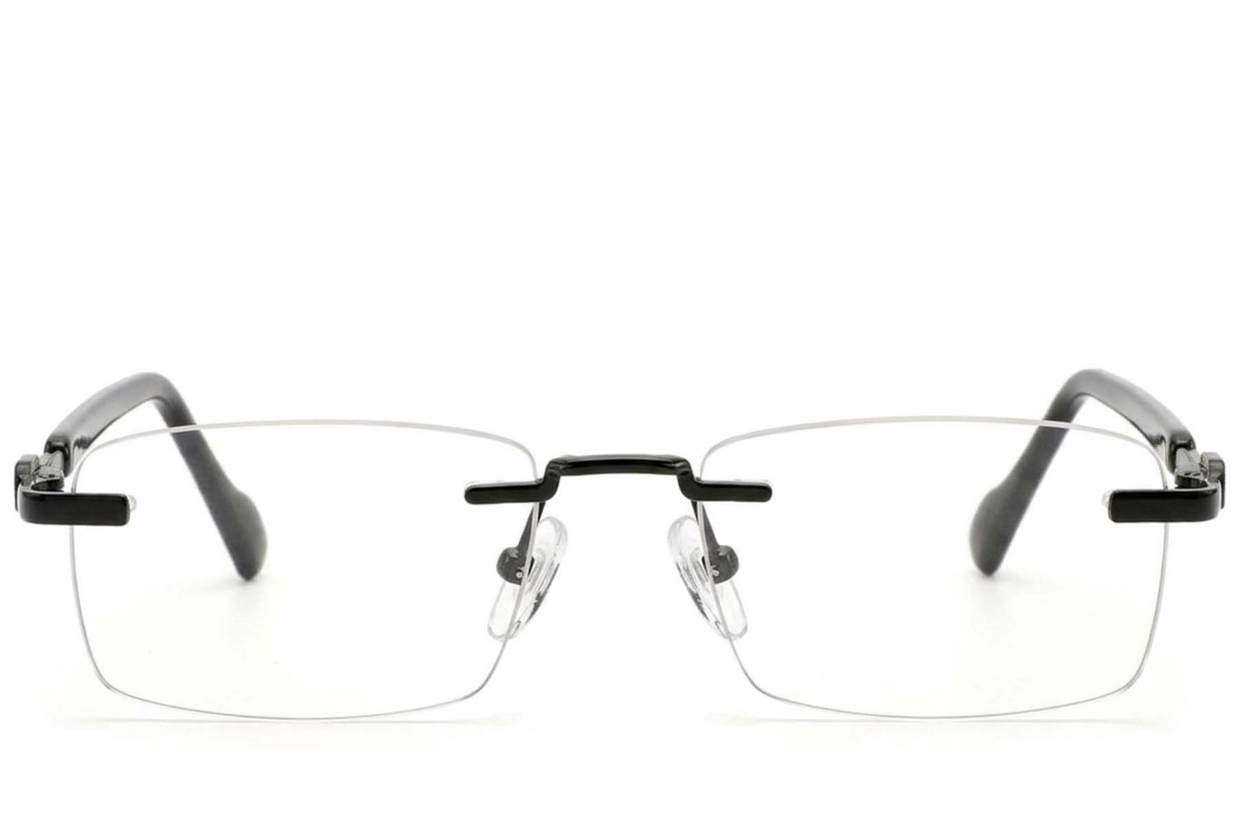 Unsichtbare schwarze Metallbrille #BS2012-4348