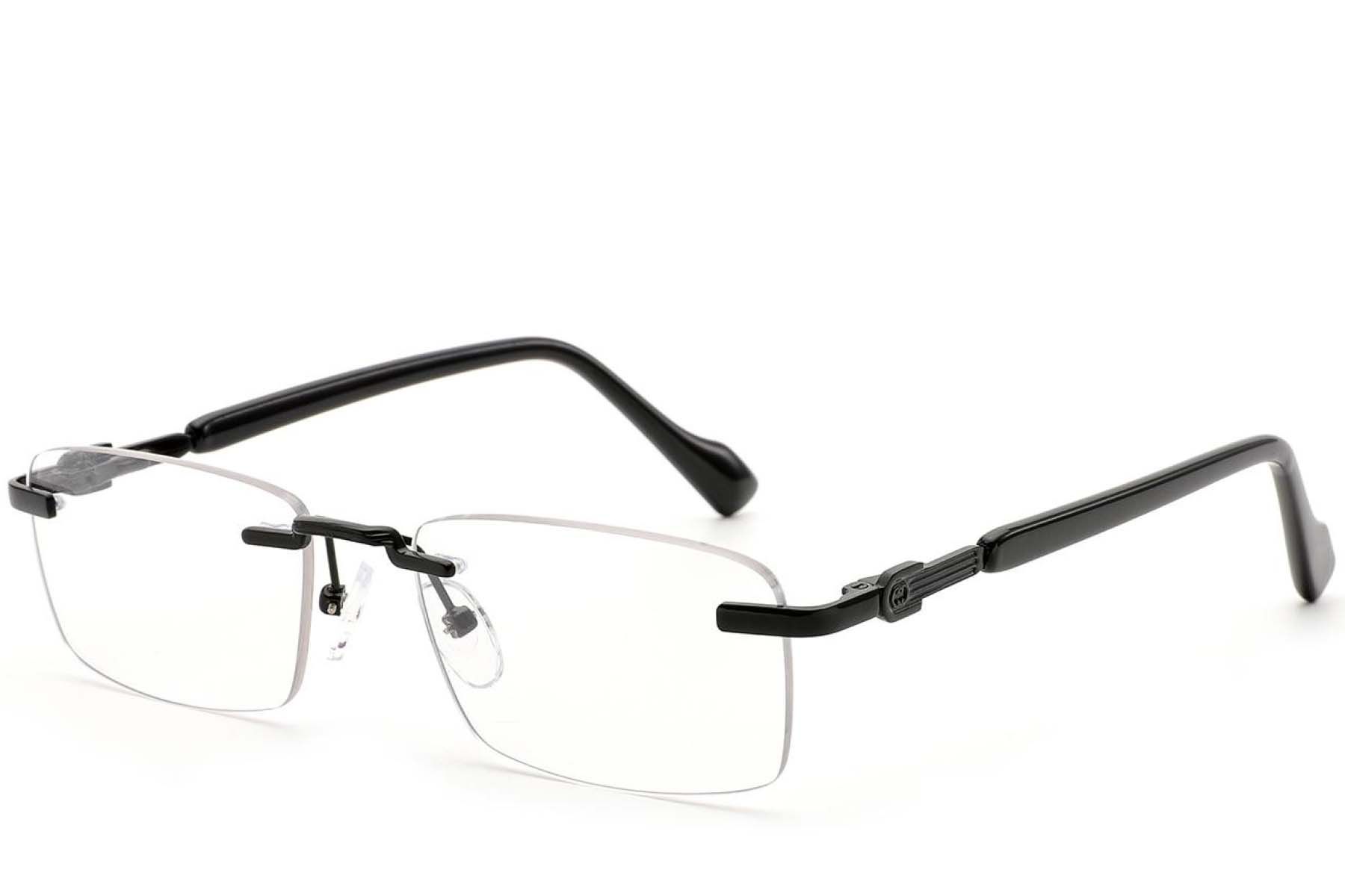 Unsichtbare schwarze Metallbrille #BS2012-4348