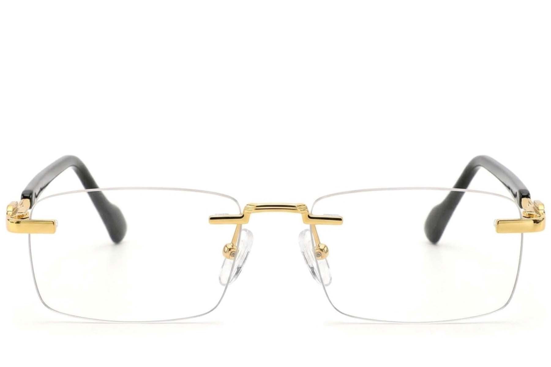 Unsichtbare goldene Metallbrille #BS2012-4351