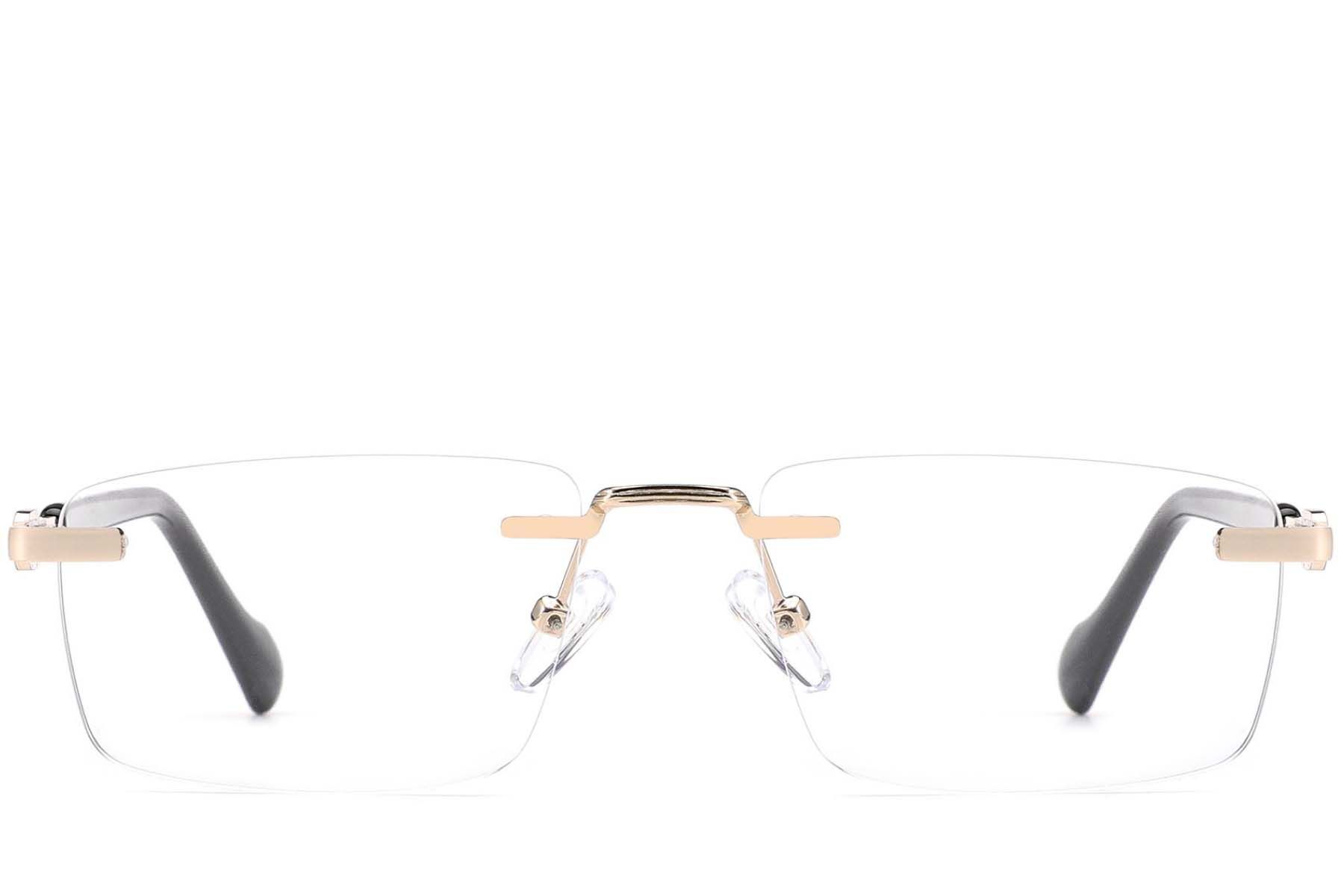 Unsichtbare goldene Metallbrille #BS2012-4352