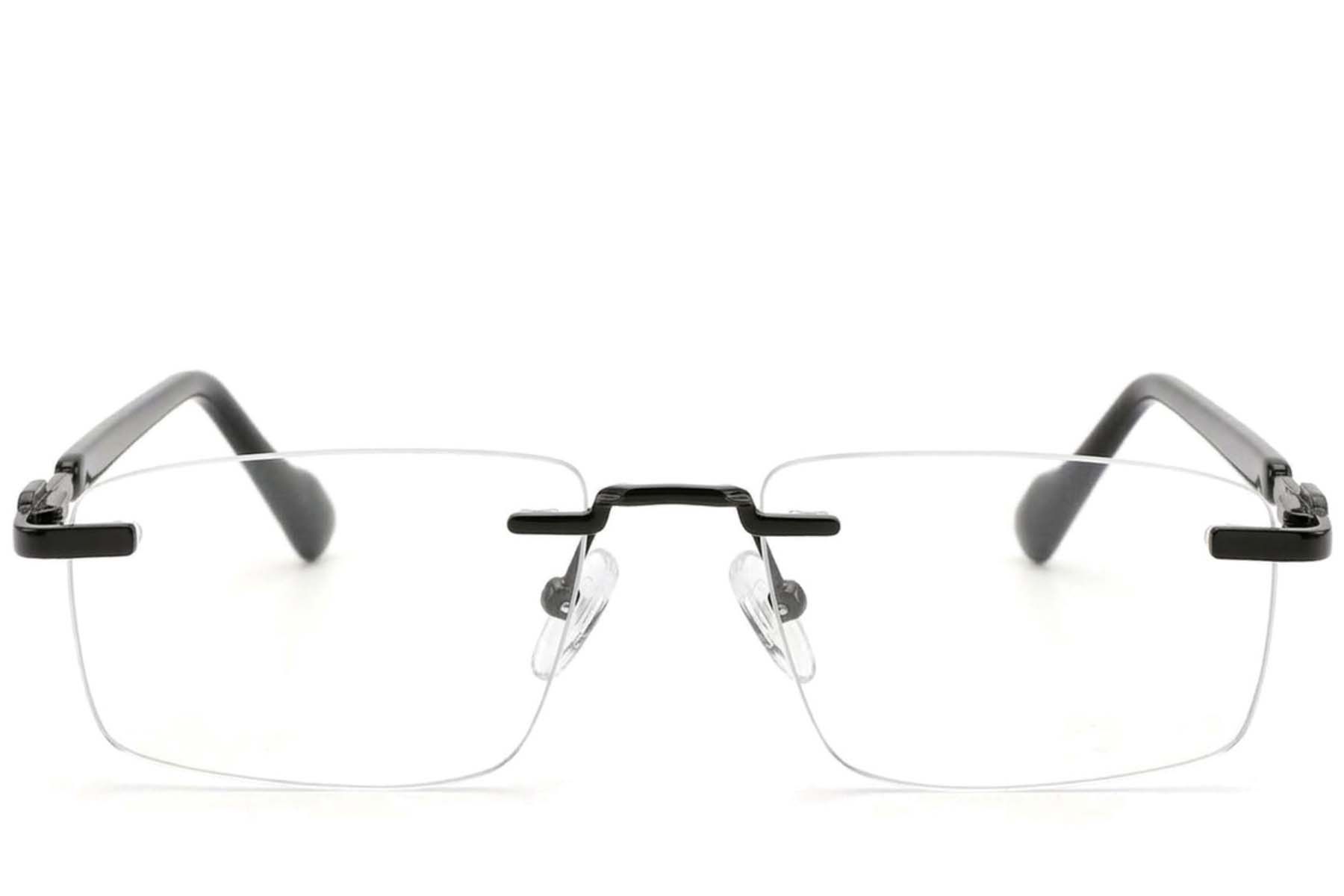 Unsichtbare schwarze Metallbrille #BS2012-4354