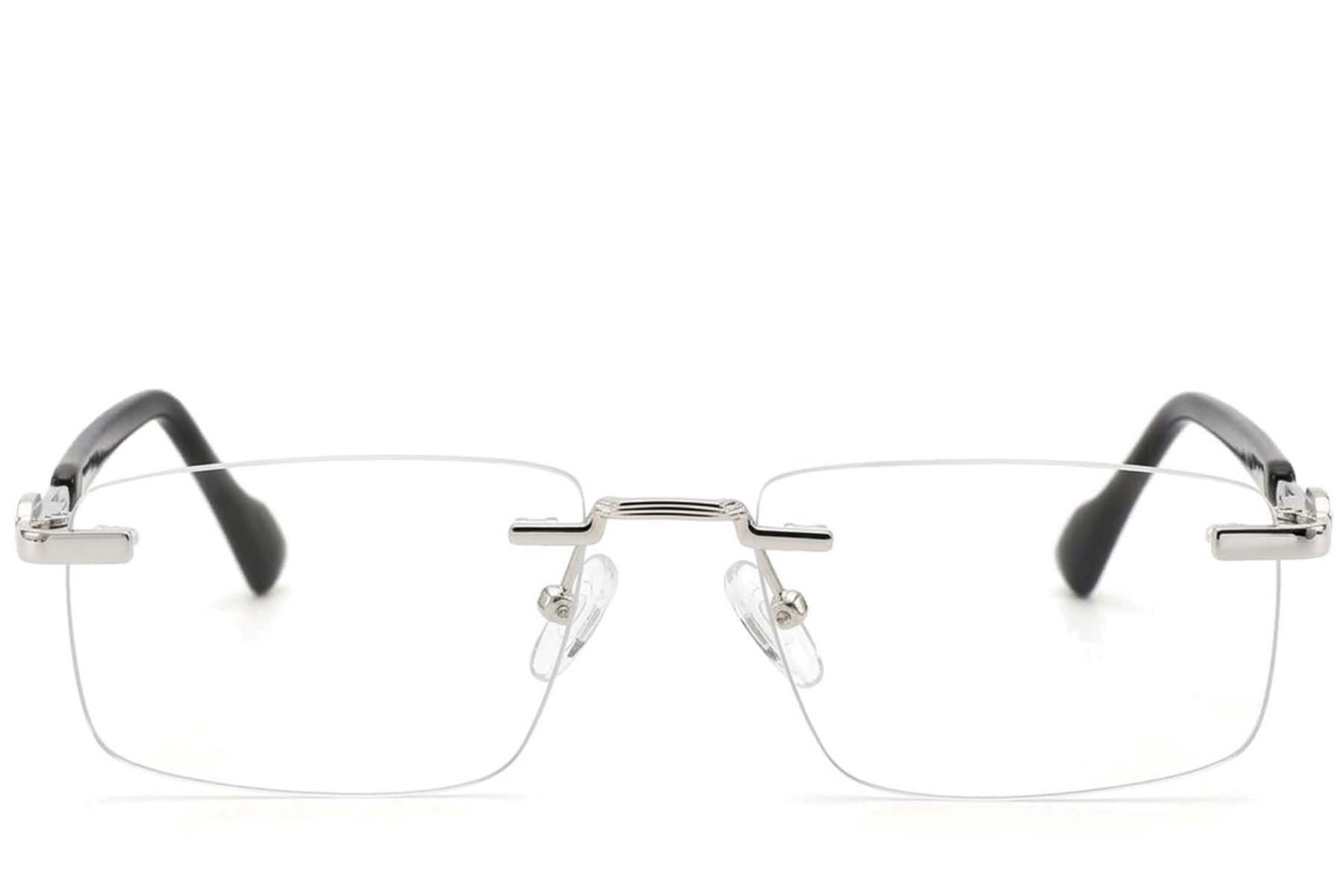 Unsichtbare silberne Metallbrille #BS2012-4355
