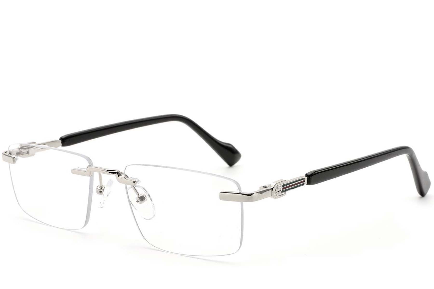 Unsichtbare silberne Metallbrille #BS2012-4355