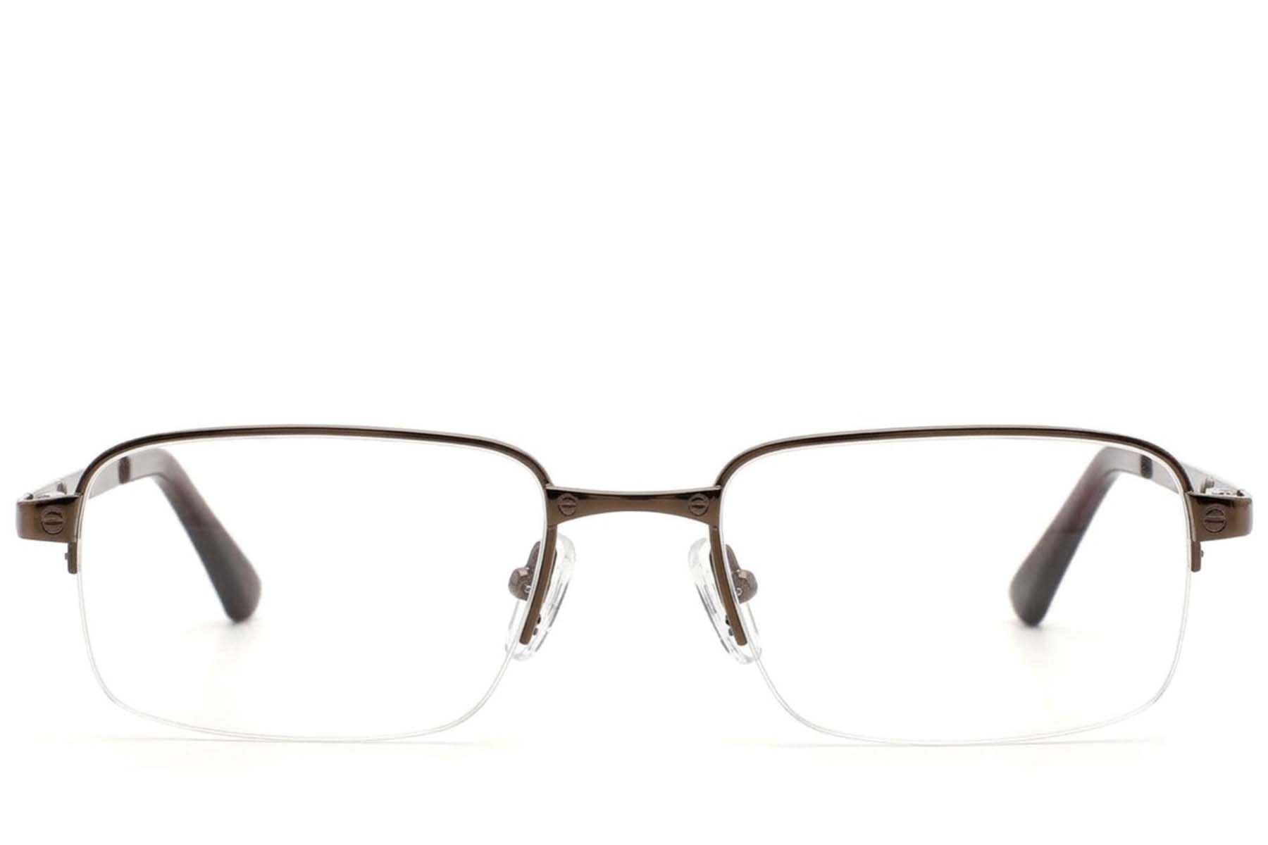 Halbrandlose Kupfermetallbrille #BS2012-4362
