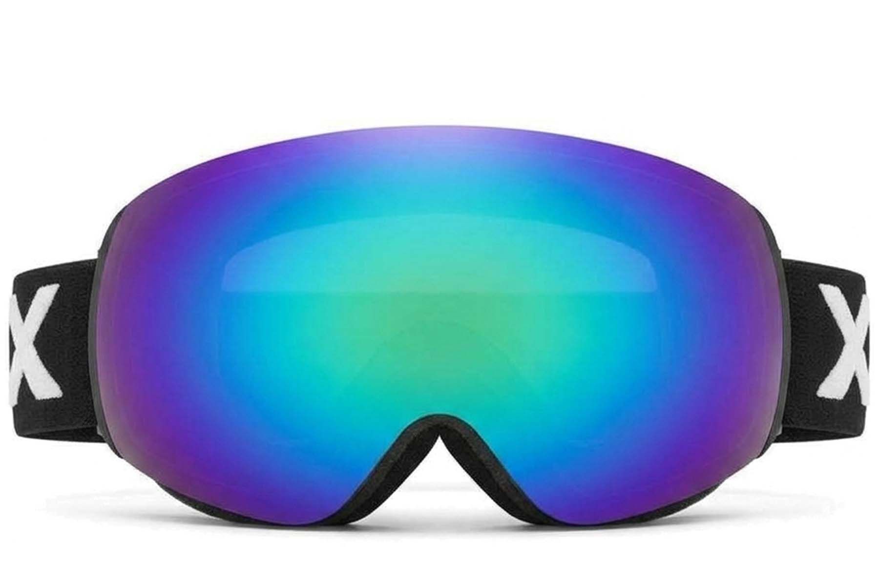 Irregular Black TPU Plastic Magnetic Lens Ski Goggles #BS2019-0003