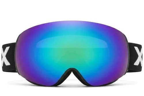 Unregelmäßige schwarze Skibrille aus TPU-Kunststoff mit magnetischer Linse #BS2019-0003