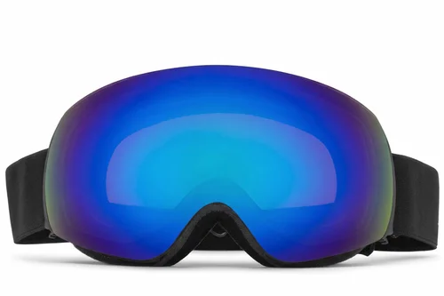 Unregelmäßige schwarze Skibrille aus TPU-Kunststoff mit magnetischer Linse #BS2019-0004