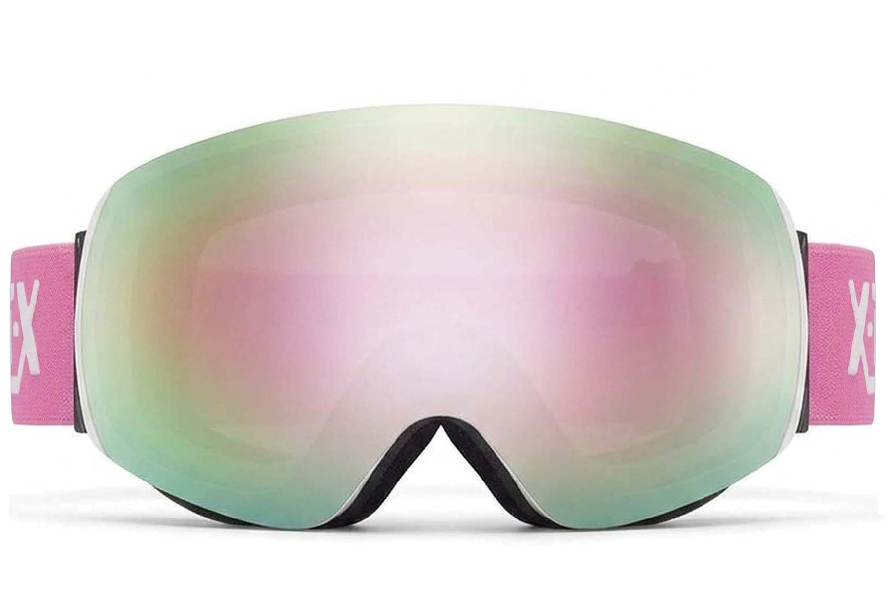 Irregular White TPU Plastic Magnetic Lens Ski Goggles #BS2019-0006