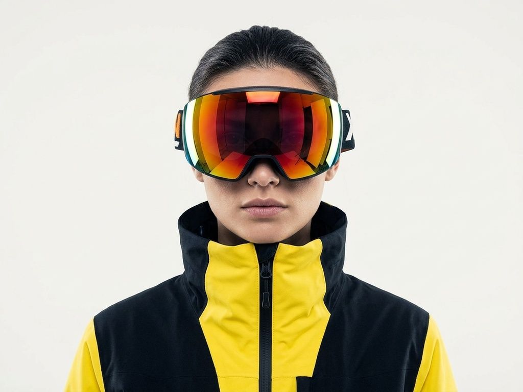 Irregular Black TPU Plastic Magnetic Lens Ski Goggles #BS2019-0007