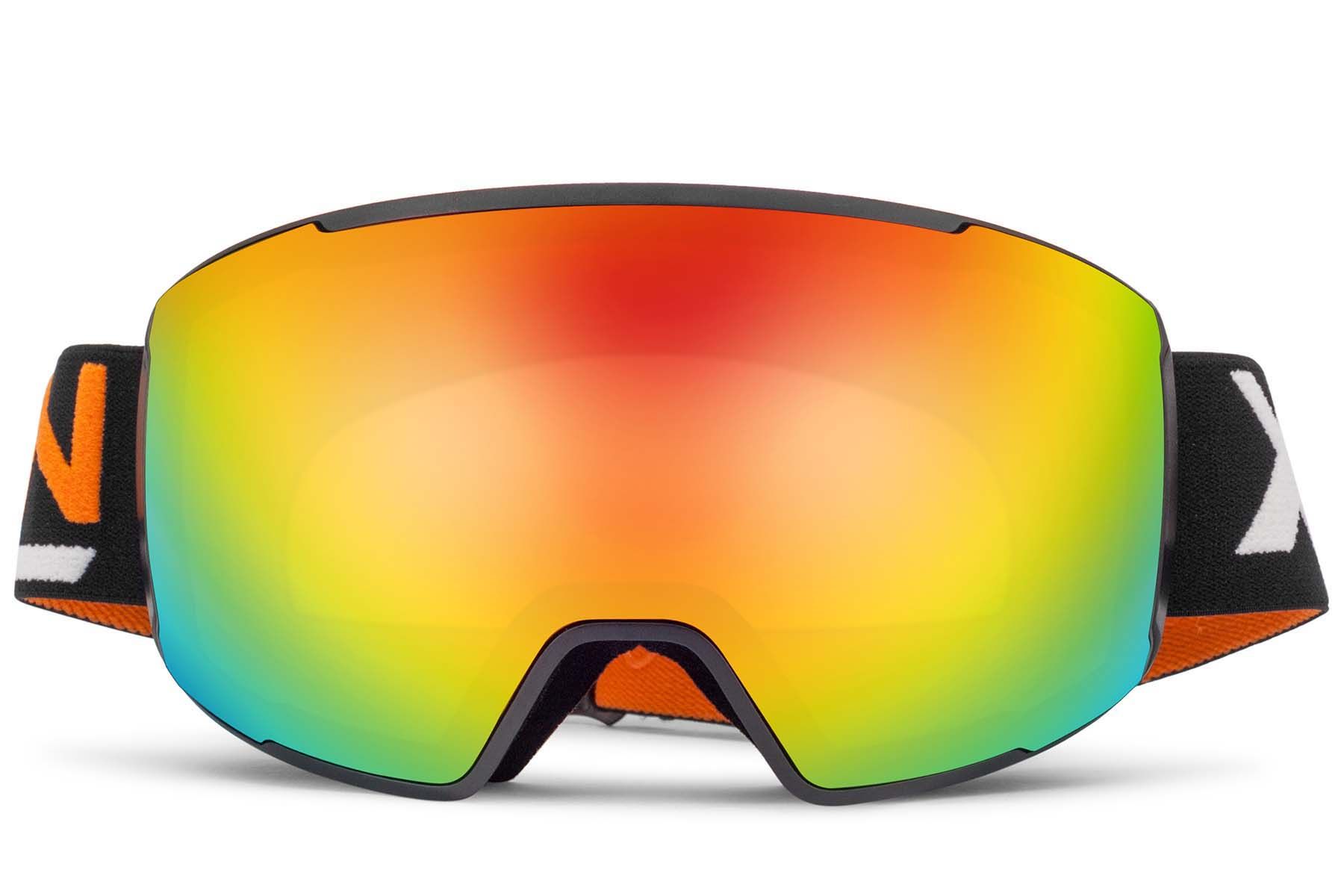 Irregular Black TPU Plastic Magnetic Lens Ski Goggles #BS2019-0007