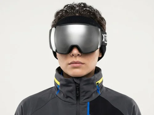 Unregelmäßige schwarze Skibrille aus TPU-Kunststoff mit magnetischer Linse #BS2019-0008